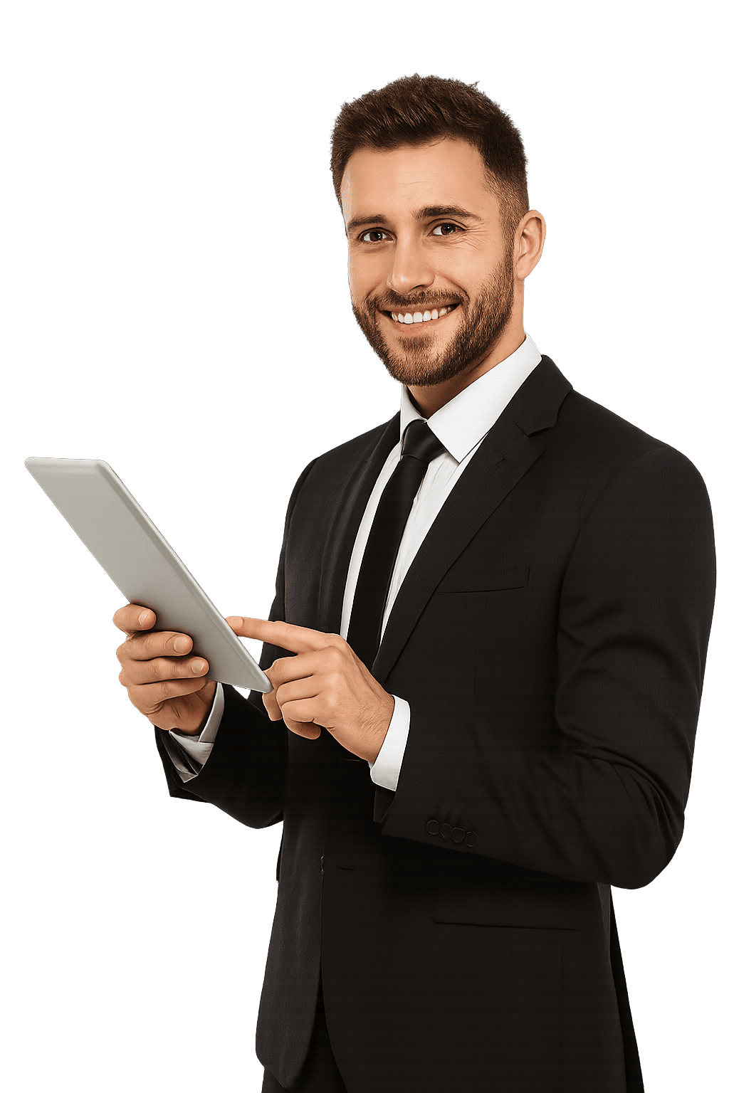 Mulher segurando tablet